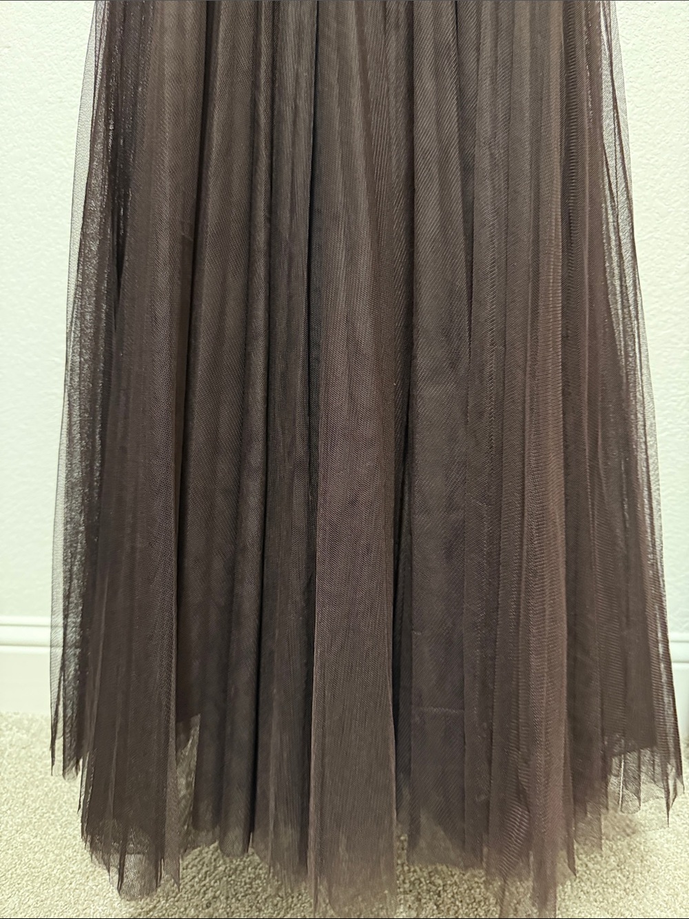 Hutch Brown Tulle Maxi Dress - Picture 5 of 10
